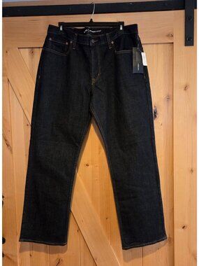 New! Old Navy Men Size 36X30 Dark Wash Denim Straight Leg Stretch Jeans New